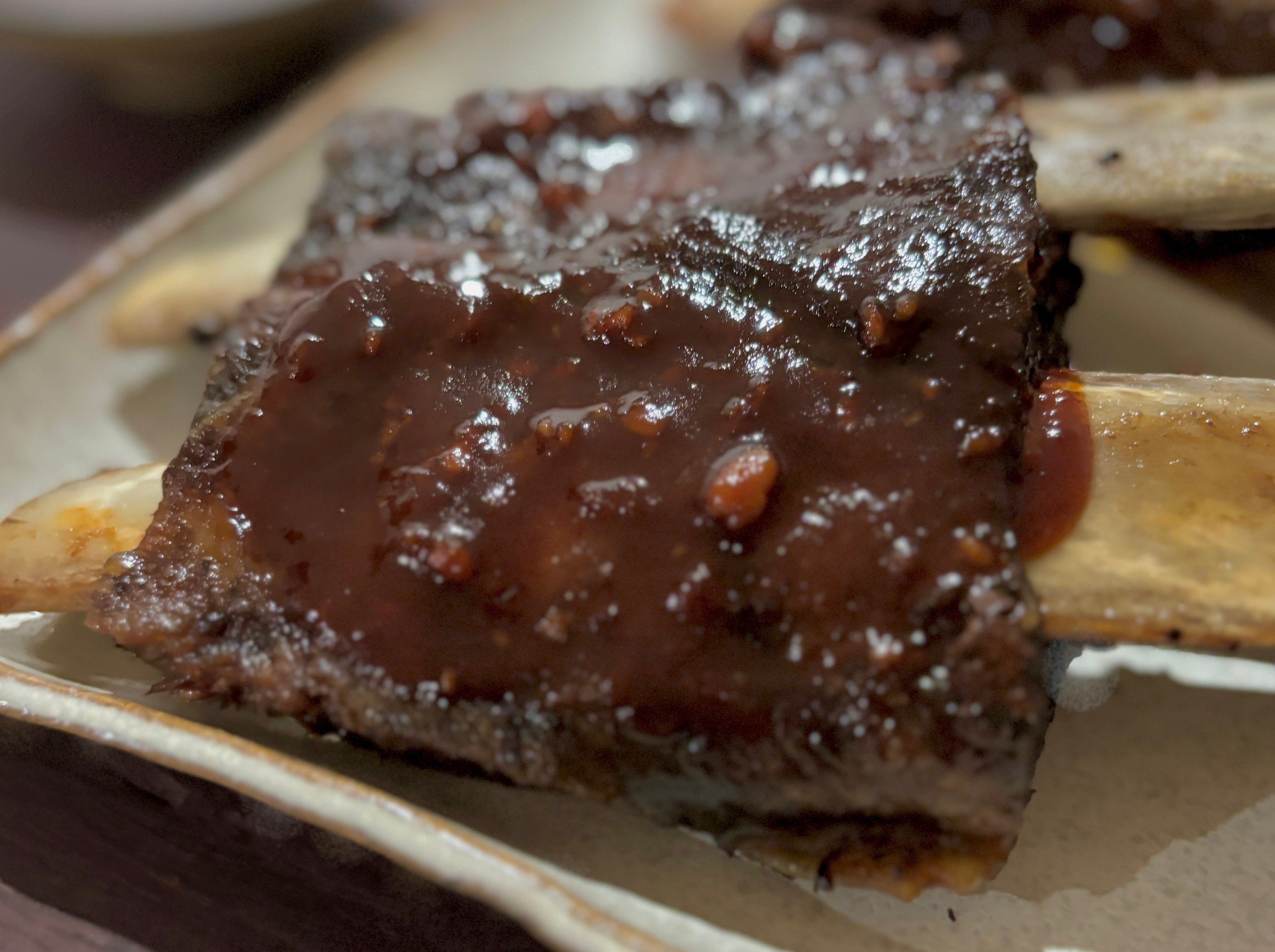 Beef Ribs prepared on plate