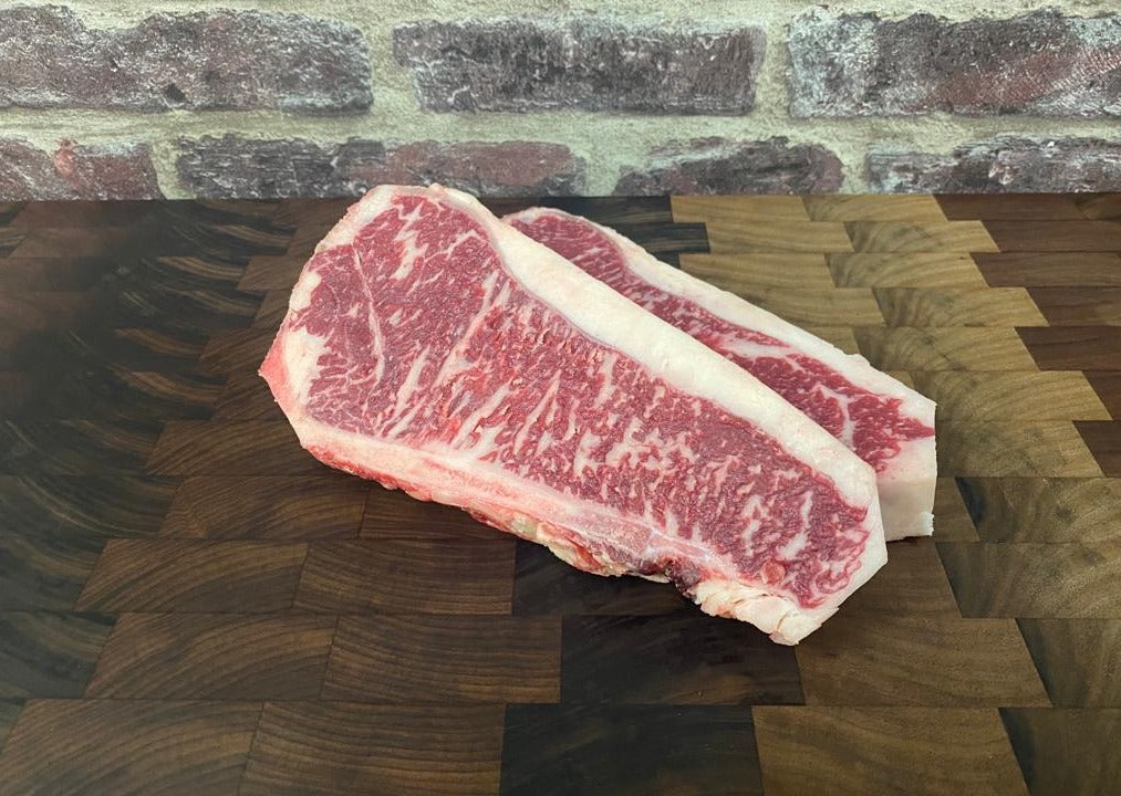 Bone in striploin display